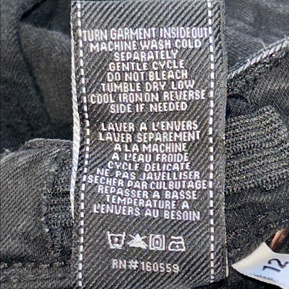 7 For All Mankind Kids Black Jeans - Picture 14 of 16